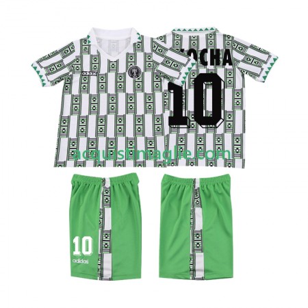 Divisa di Calcio Nigeria OKOCHA 10 Retro Bambino Trasferta 1994